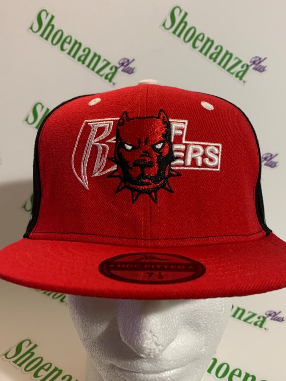 Headgear Classics Hat Fitted DMX Ruff Ryders Anthem Dog Red Black Cap 7 1/8